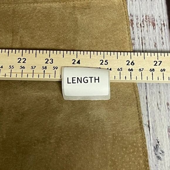 VENEZIA Womens Suede Leather Jacket Size 14/16 Beige Button Down‎ - Picture 10 of 12